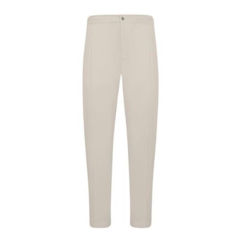 Comfortabele katoenen broek Kiton , White , Heren