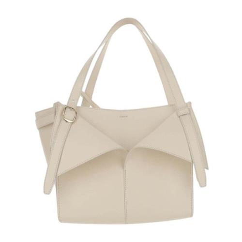 Leren tas met gespsluiting Coperni , White , Dames