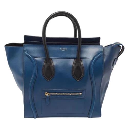 Pre-owned Leather celine-bags Celine Vintage , Blue , Dames