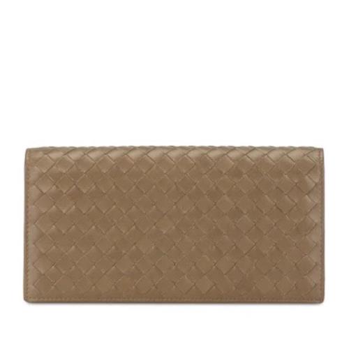 Pre-owned Leather wallets Bottega Veneta Vintage , Brown , Dames