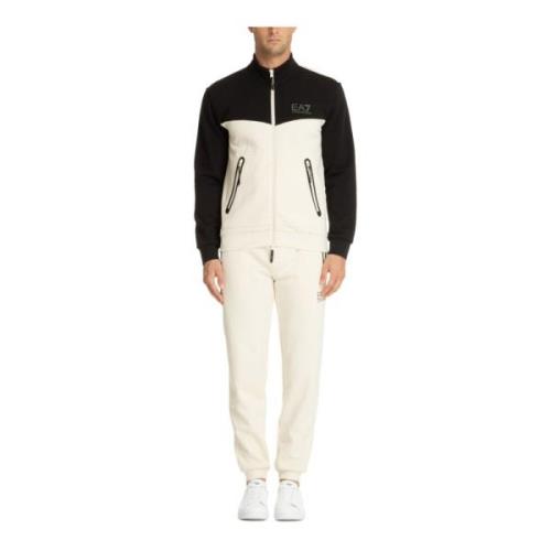 Multicolor Trekkoord Tracksuit met Logo Emporio Armani EA7 , White , H...