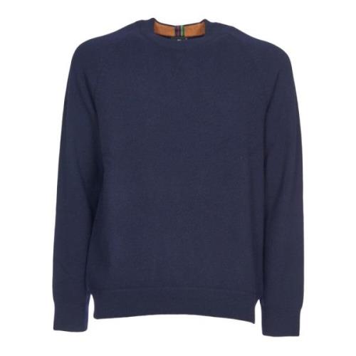 Blauwe Wol Crew Neck Sweater PS By Paul Smith , Blue , Heren