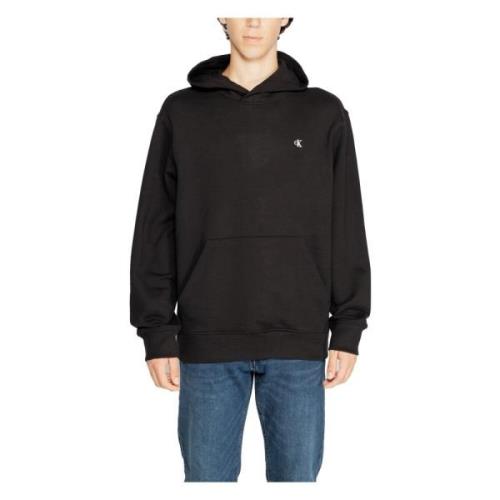 Zwarte Bedrukte Hoodie Calvin Klein , Black , Heren