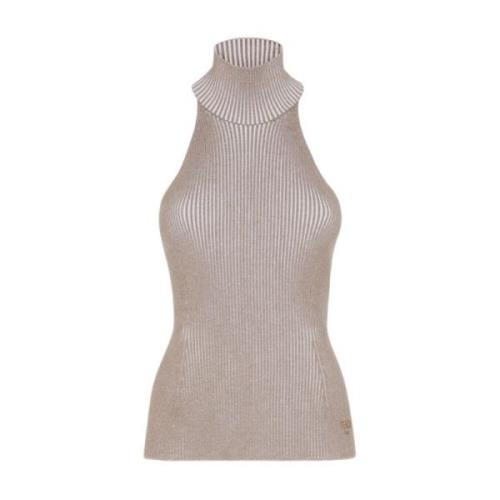 Grijze Mouwloze Halter Top Fendi , Gray , Dames