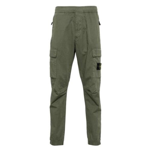 Groene Broek met Kompasapplicatie Stone Island , Green , Heren