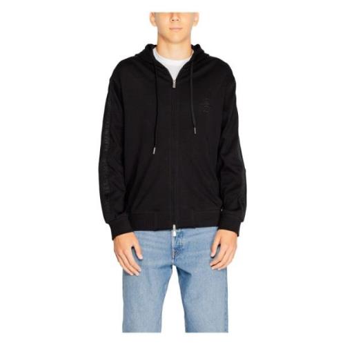 Zwarte Hoodie met Rits Armani Exchange , Black , Heren