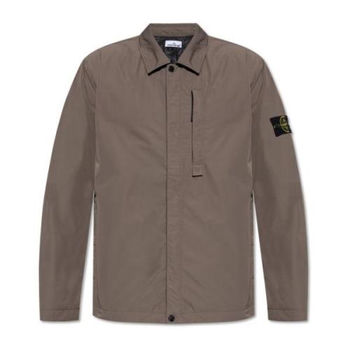 Jas met logo Stone Island , Brown , Heren