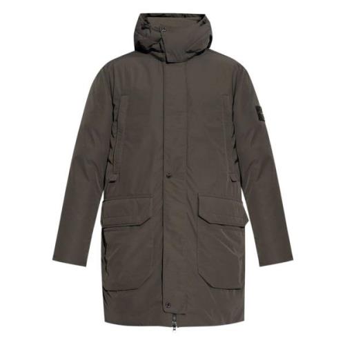 Grijze Donsjas met Afneembare Capuchon Stone Island , Gray , Heren