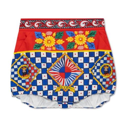 Shorts met Caretto-patroon Dolce & Gabbana , Multicolor , Dames