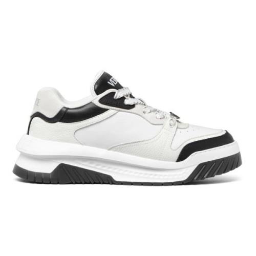 Zwarte Grieks motief sneakers laag model Versace , White , Heren