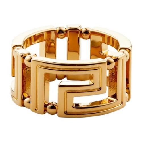 Gouden Greca Patroon Messing Sieraden Versace , Yellow , Dames