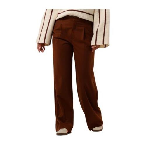 Bruine Wijde Broek Paulagz Gestuz , Brown , Dames