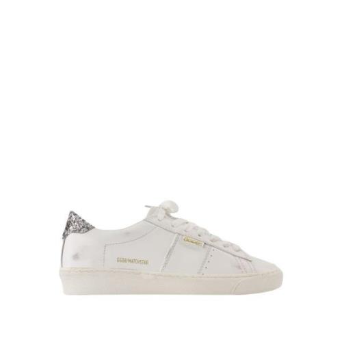 Witte Leren Sneakers met Zilveren Accenten Golden Goose , White , Dame...