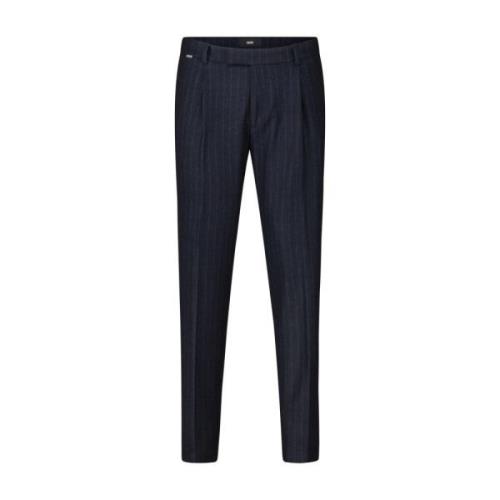 Elegante Gestreepte Pantalon Cinque , Blue , Heren