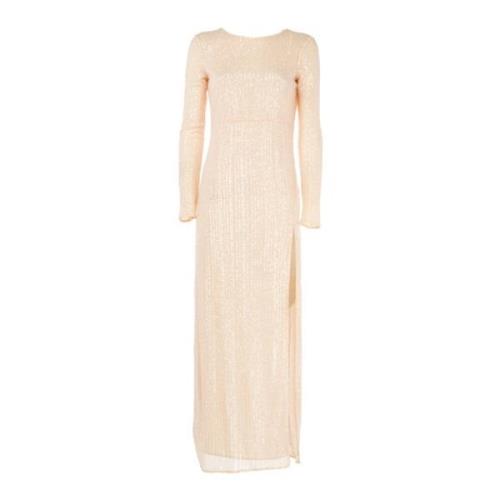 Elegante ceremoniejurk voor vrouwen Patrizia Pepe , Beige , Dames