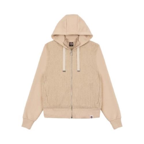 Beige Sweater met Rits en Capuchon Colmar , Beige , Dames