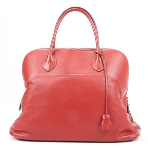 Pre-owned Leather handbags Hermès Vintage , Red , Dames