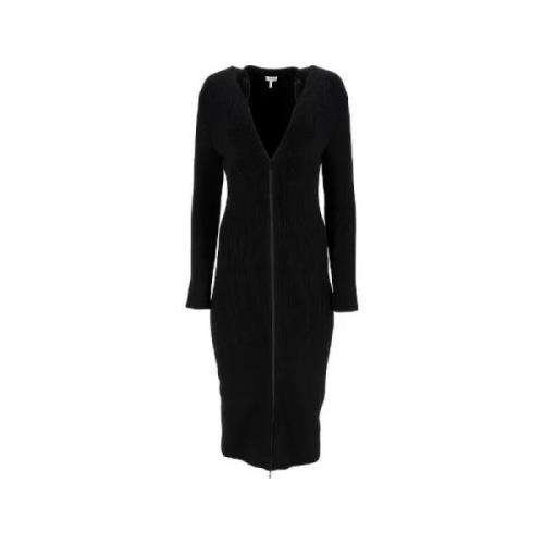 Pre-owned Wool dresses Loewe Pre-owned , Black , Dames