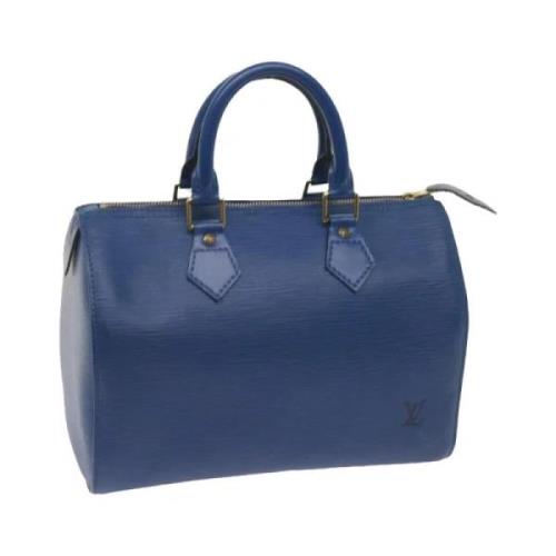 Pre-owned Leather handbags Louis Vuitton Vintage , Blue , Dames