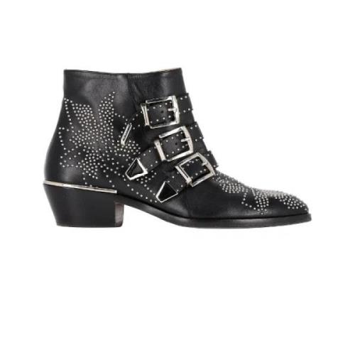 Pre-owned Leather boots Chloé Pre-owned , Black , Dames