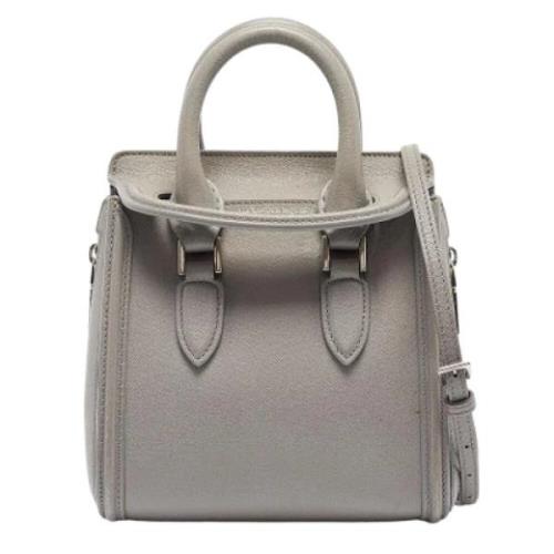 Pre-owned Leather handbags Alexander McQueen Pre-owned , Gray , Dames