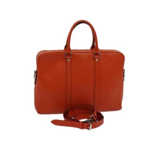 Pre-owned Leather louis-vuitton-bags Louis Vuitton Vintage , Orange , ...