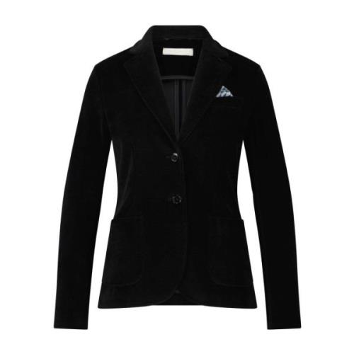 Fluweel Blazer met Revers Kraag Circolo 1901 , Black , Dames