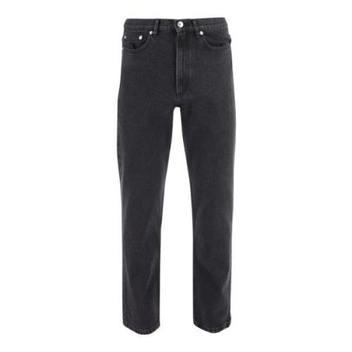 Zwarte Denim Jeans Rechte Pijp A.p.c. , Black , Heren