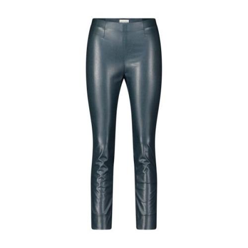 Faux Leather Pull-On Pants Sabrina Seductive , Blue , Dames