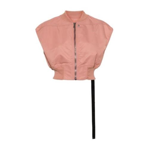 Roze Mouwloze Bomberjack met Rits Rick Owens , Pink , Dames