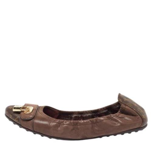 Pre-owned Coated canvas flats Louis Vuitton Vintage , Brown , Dames