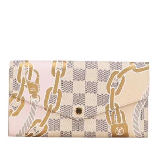 Pre-owned Canvas wallets Louis Vuitton Vintage , White , Dames