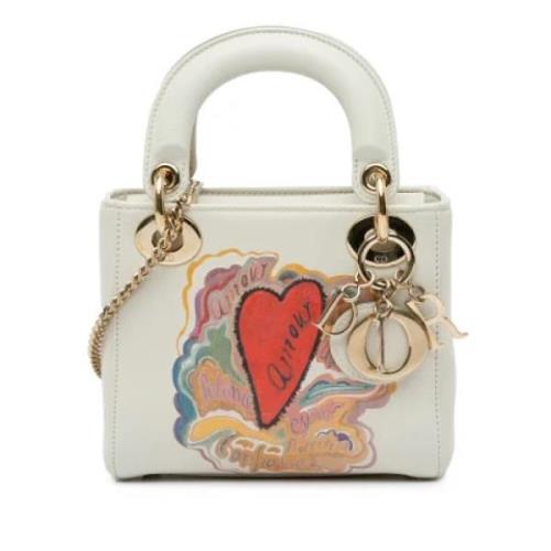 Pre-owned Leather dior-bags Dior Vintage , White , Dames