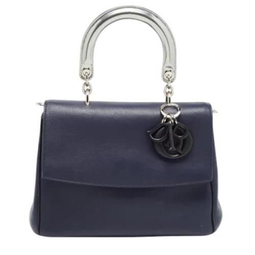 Pre-owned Leather handbags Dior Vintage , Blue , Dames