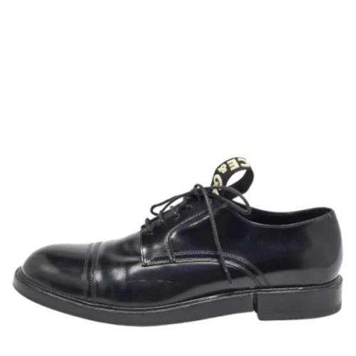 Pre-owned Leather flats Dolce & Gabbana Pre-owned , Black , Heren