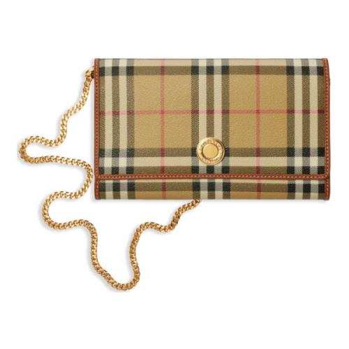 Beige Schoudertas met Zakken Burberry , Beige , Dames