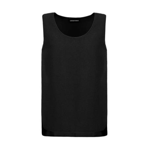 Mouwloze Casual Top Modern Chic Emporio Armani , Black , Dames