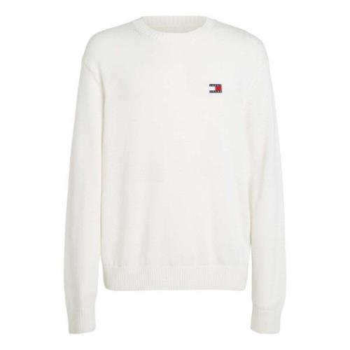 Witte Bedrukte Gebreide Trui Heren Tommy Hilfiger , White , Heren