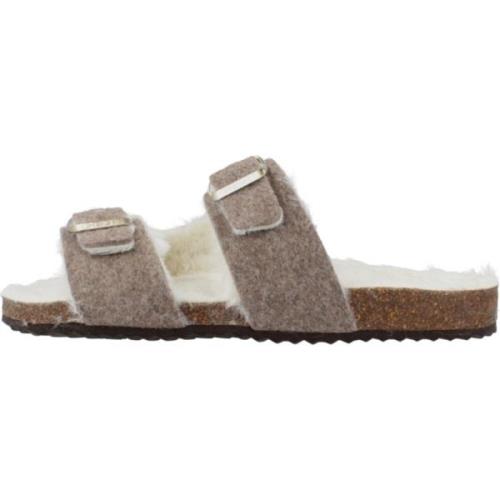 Brionia Sliders Geox , Beige , Dames