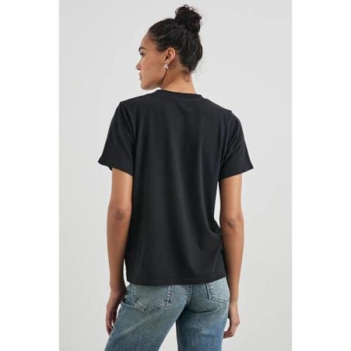 NY Boyfriend Print T-shirt Rails , Black , Dames