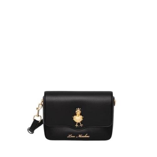 Zwarte Kikker Schoudertas Love Moschino , Black , Dames