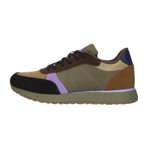 Elegante Multi-Color Lage Sneakers Woden , Multicolor , Dames