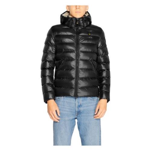 Zwarte Rits Jas Heren Herfst/Winter Blauer , Black , Heren