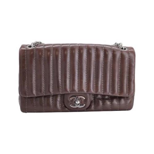 Pre-owned Leather chanel-bags Chanel Vintage , Brown , Dames