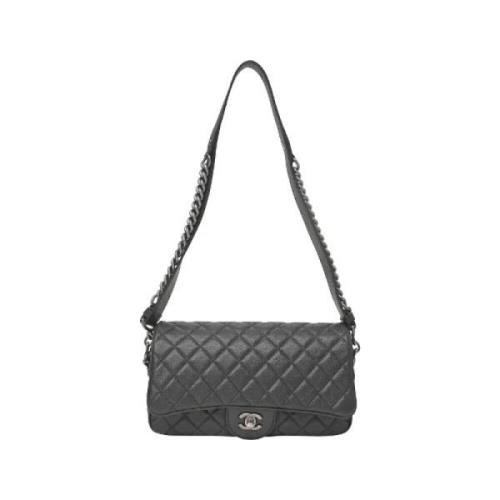 Pre-owned Leather chanel-bags Chanel Vintage , Black , Dames