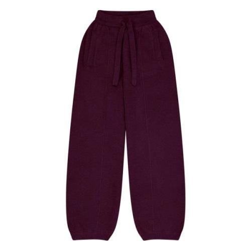 Sportieve Cashmere Zijden Broek Laneus , Purple , Dames