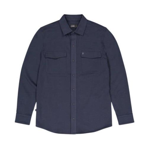 Blauwe Overshirt met Finn Pocket Butcher of Blue , Blue , Heren