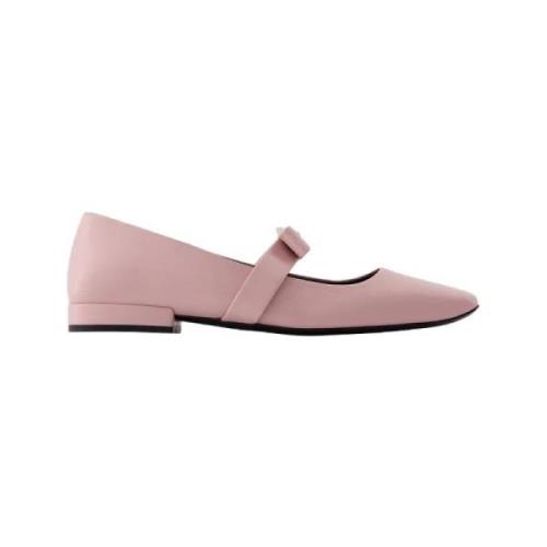 Pre-owned Leather flats Versace Pre-owned , Pink , Dames