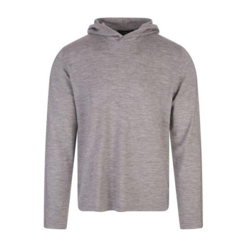 Grijze Wollen Cashmere Blend Hoodie Vince , Gray , Heren