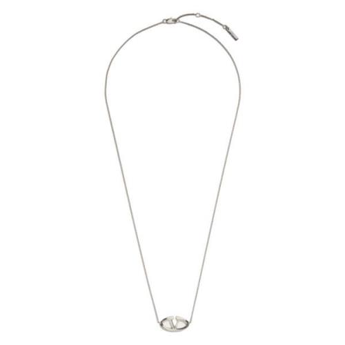 Zilveren Bijoux Ketting Snap-Haak Sluiting Valentino Garavani , Gray ,...